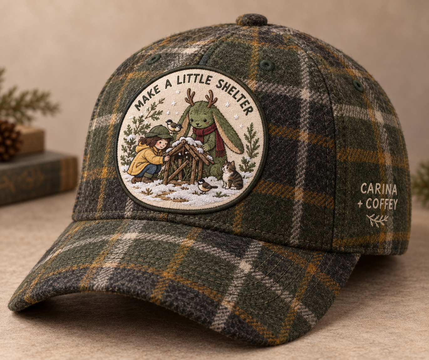 Carina and Coffey shelter cap