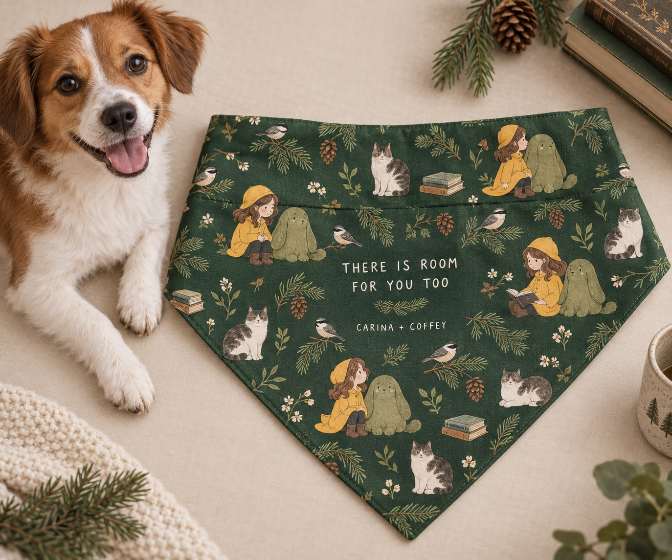 Carina and Coffey pet bandana