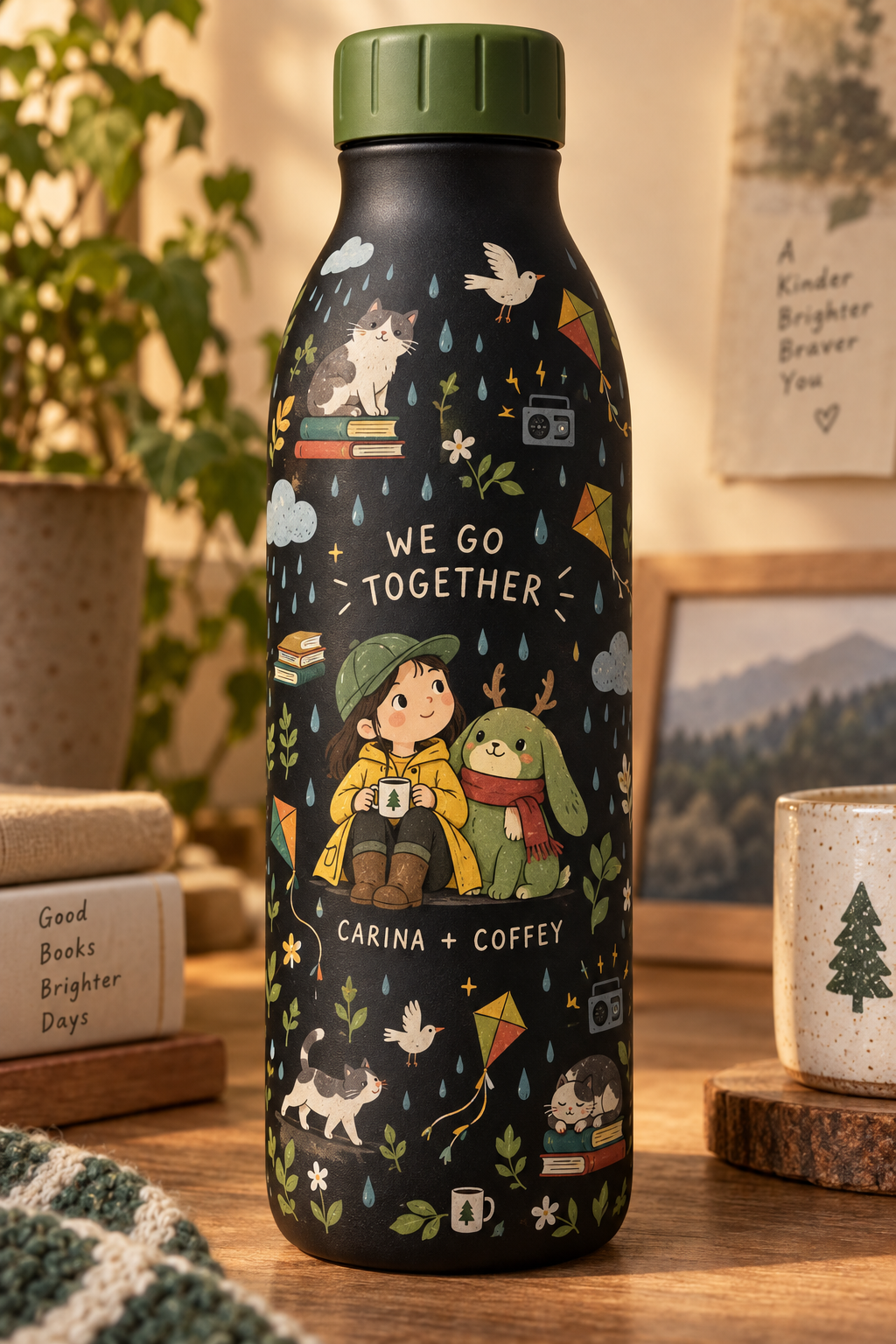 Carina and Coffey insulated water bottle